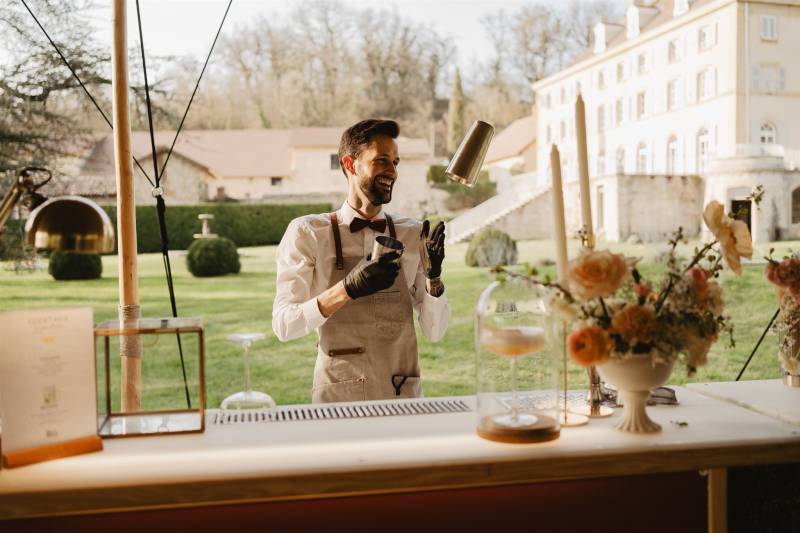 Service de cocktails haut de gamme pour le vin d'honneur de votre mariage en Isère