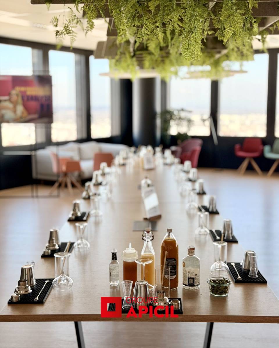 Animation mixologie sans alcool pour le groupe APICIL à Lyon Part-Dieu