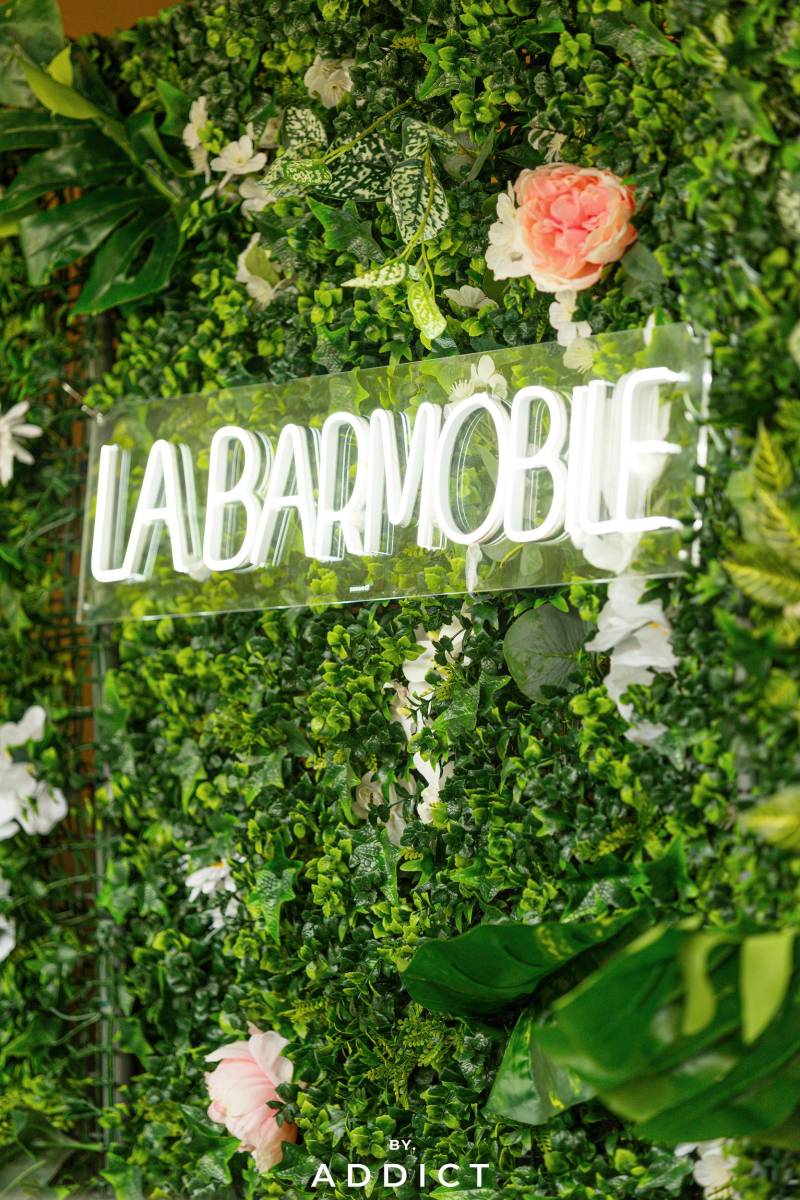 Scénographie cocktail premium — verrerie et glace signature La Barmobile