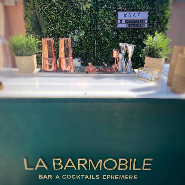 Services clé en main de bar à cocktails mobile pour anniversaire surprise à Lyon