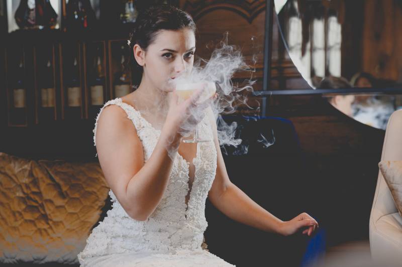 Service de cocktails sur-mesure pour la marié du chateau chapeau cornu à Vignieu