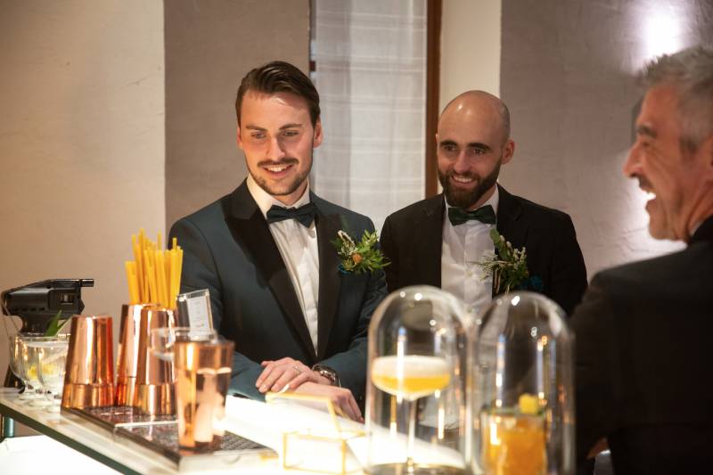 Service de cocktails pour le marié et les témoins à Beauvallon